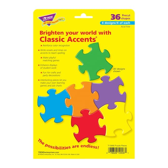 Classic Accents® Puzzle Pieces Variety Pack